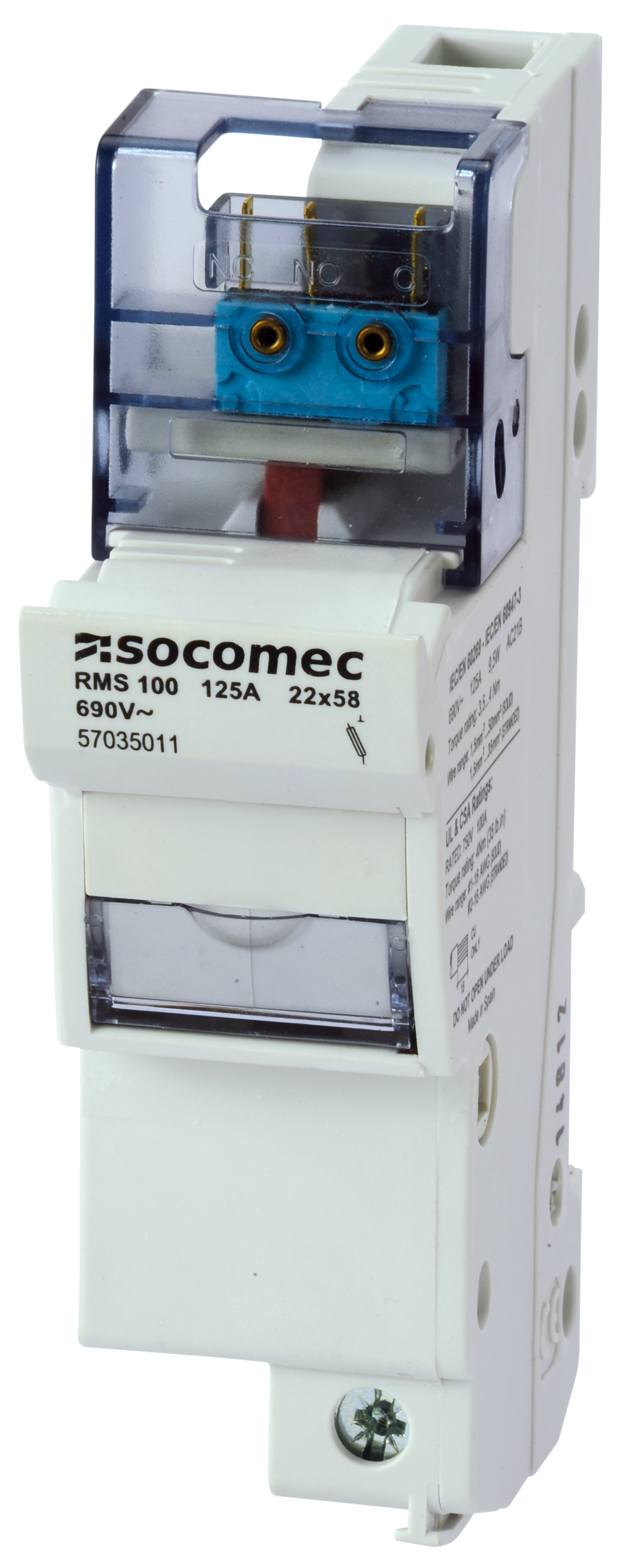 SOCOMEC ELETTROTECNICA - RM - 100A - 22X58 - 1P CON LED 690VAC (M 57030011