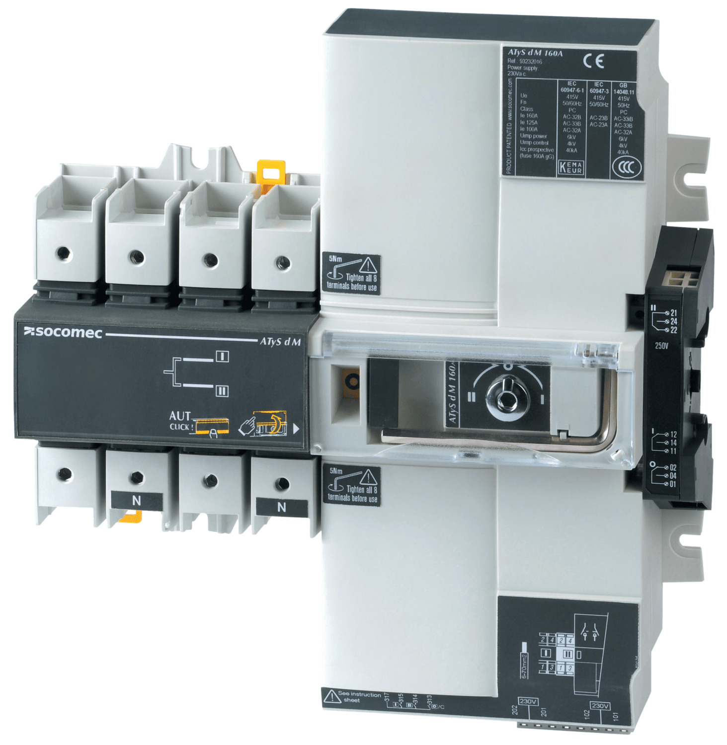 SOCOMEC ELETTROTECNICA - ATYS D M - 2P 125A 230VAC