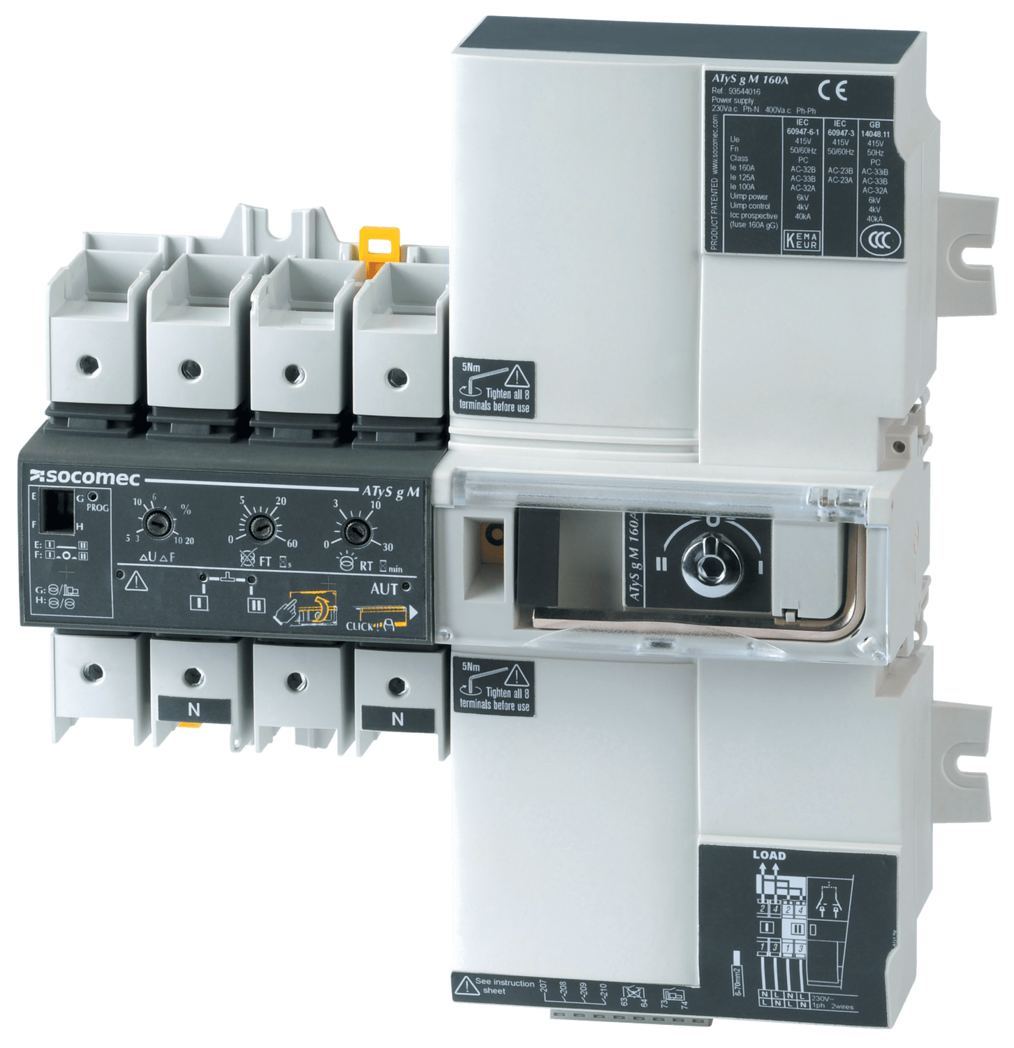 SOCOMEC ELETTROTECNICA - ATYS G M - 2P 100A 230VAC