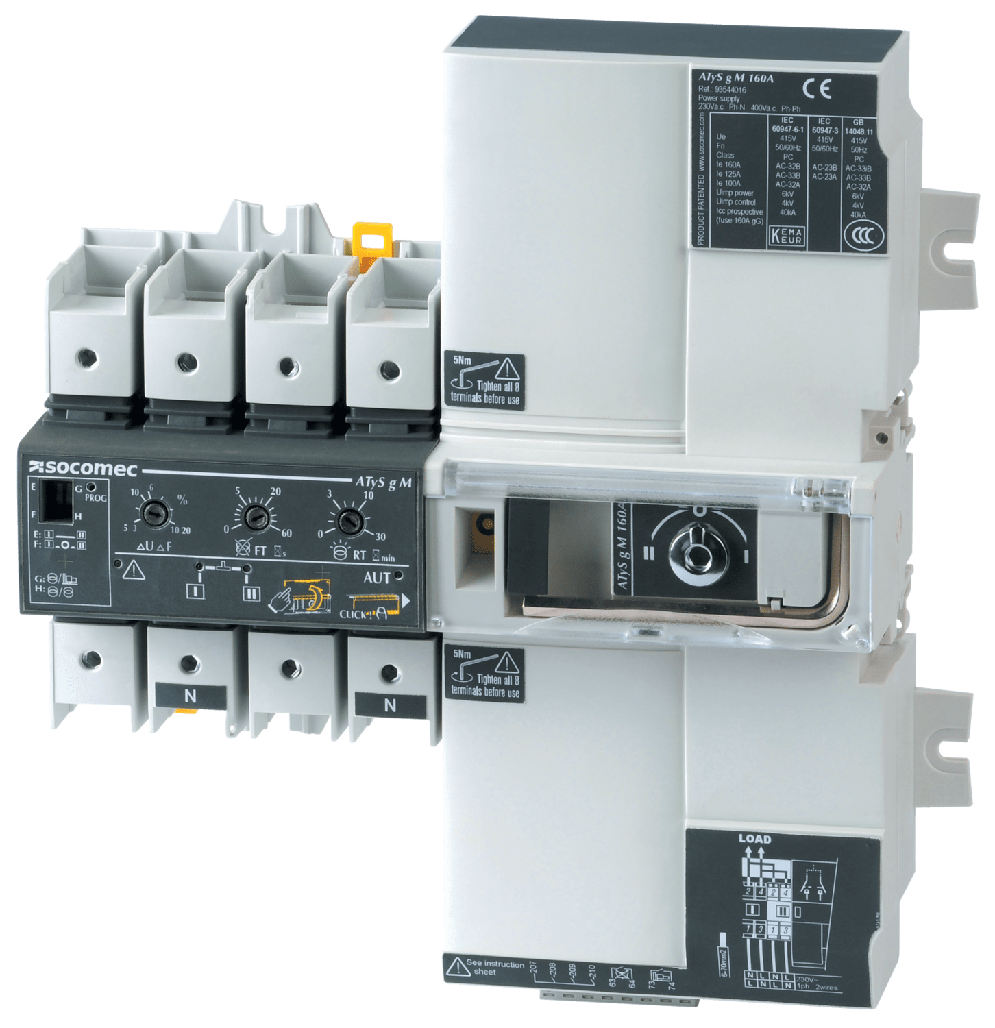 SOCOMEC ELETTROTECNICA - ATYS G M - 2P 160A 230VAC