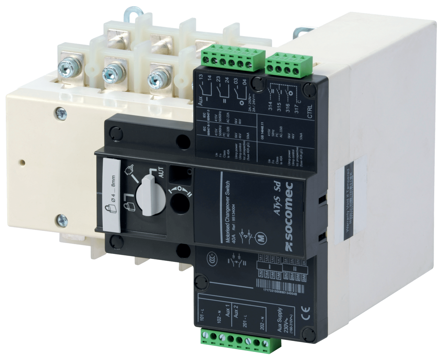 SOCOMEC ELETTROTECNICA - ATYS SD 4X100A - ALIM. 2X230 VAC