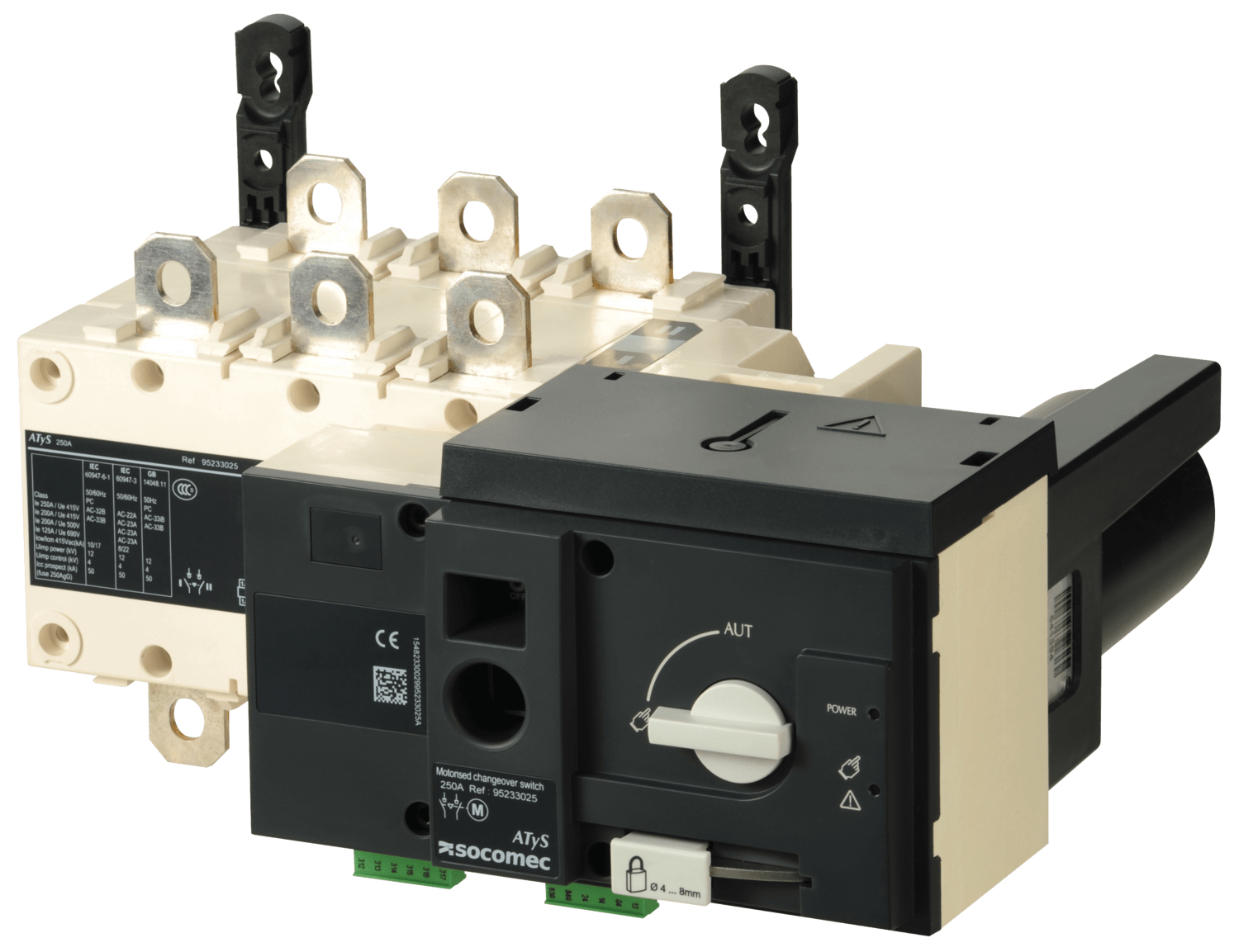SOCOMEC ELETTROTECNICA - ATYS R 3X250A - ALIM. 230 VAC