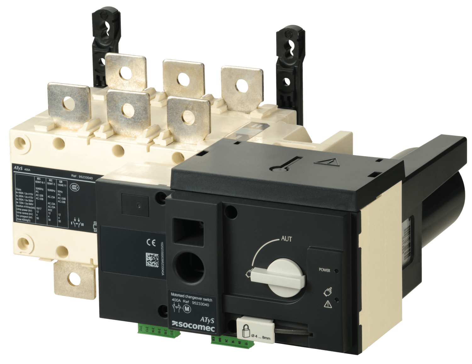 SOCOMEC ELETTROTECNICA - ATYS R 3X400A - ALIM. 230 VAC 95233040