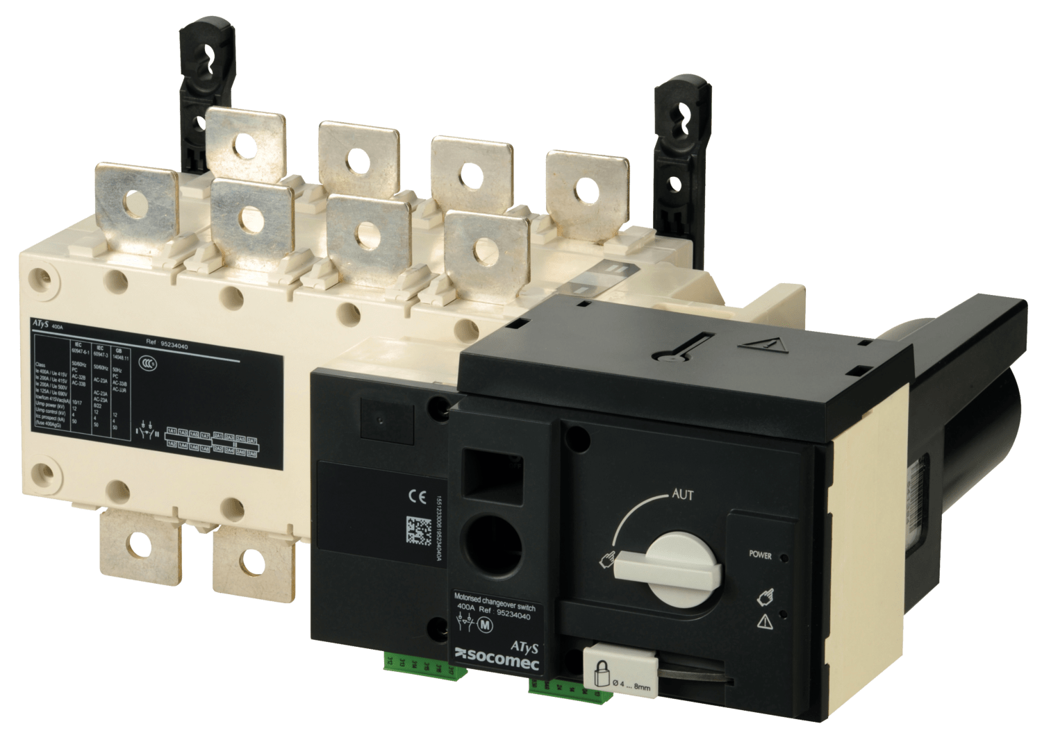 SOCOMEC ELETTROTECNICA - ATYS R 4X400A - ALIM. 230 VAC