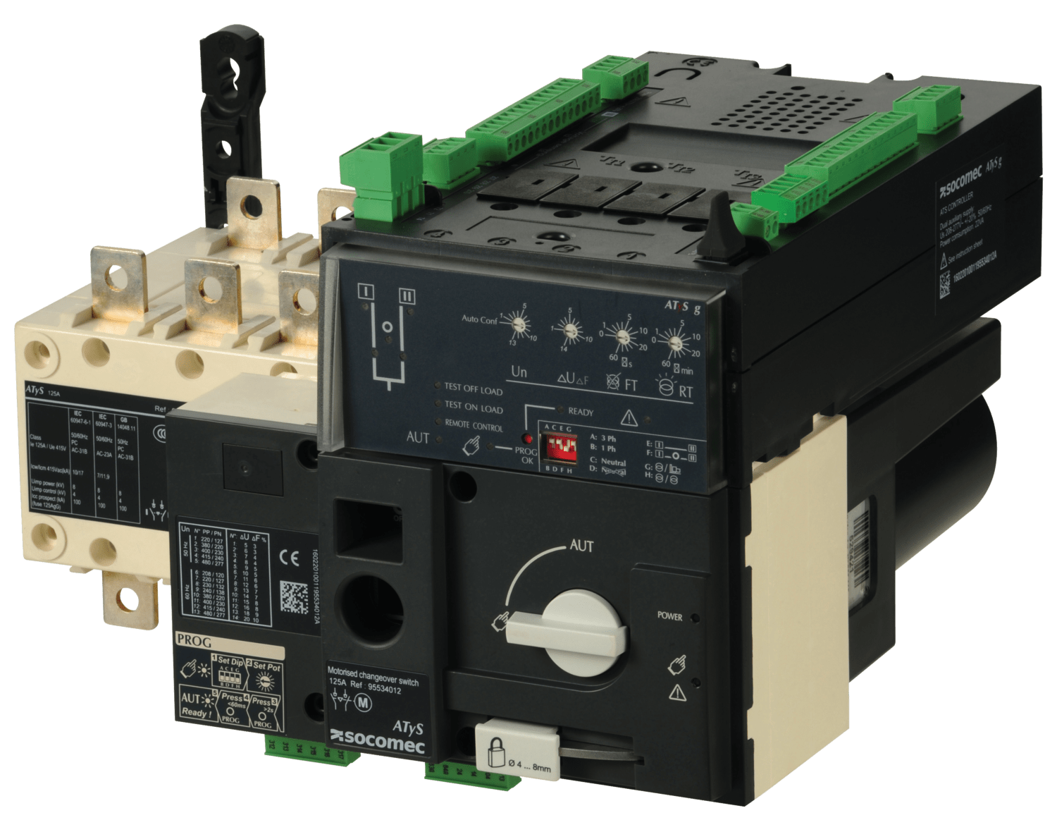 SOCOMEC ELETTROTECNICA - ATYS G 4X125A - ALIM. 230 VAC 95534012