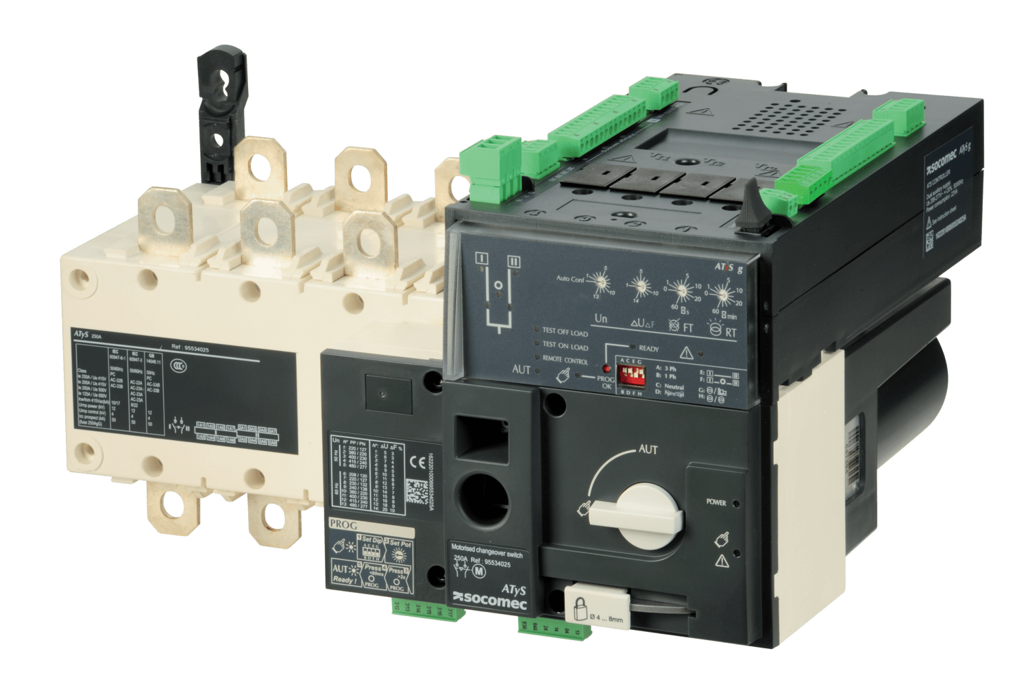 SOCOMEC ELETTROTECNICA - ATYS G 4X250A - ALIM. 230 VAC 95534025