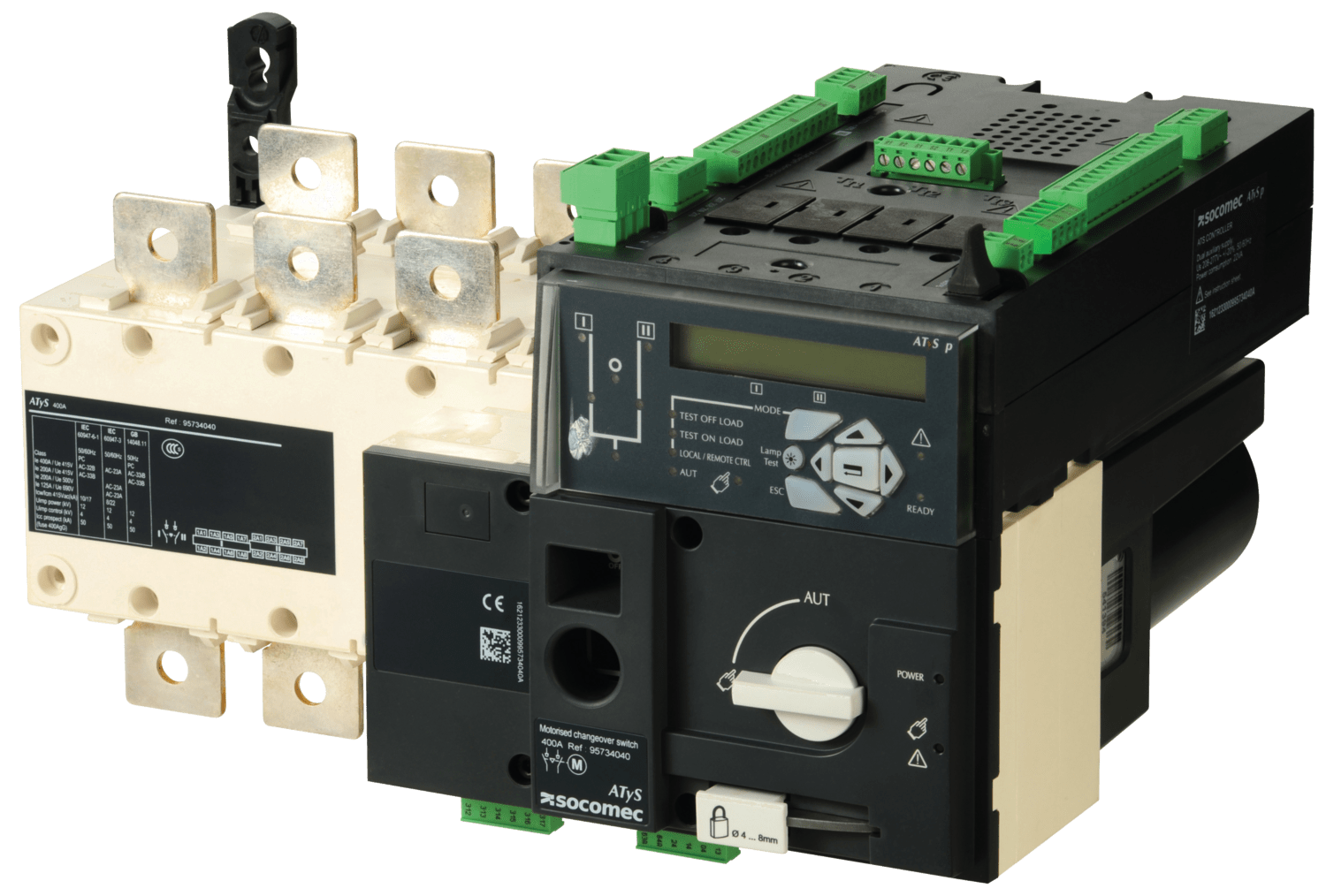 SOCOMEC ELETTROTECNICA - ATYS P 4X400A - ALIM. 230 VAC