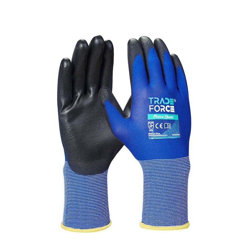 TRADEFORCE - 3 PAIA GUANTI FORCE BASIC 18G BLU TGL 8