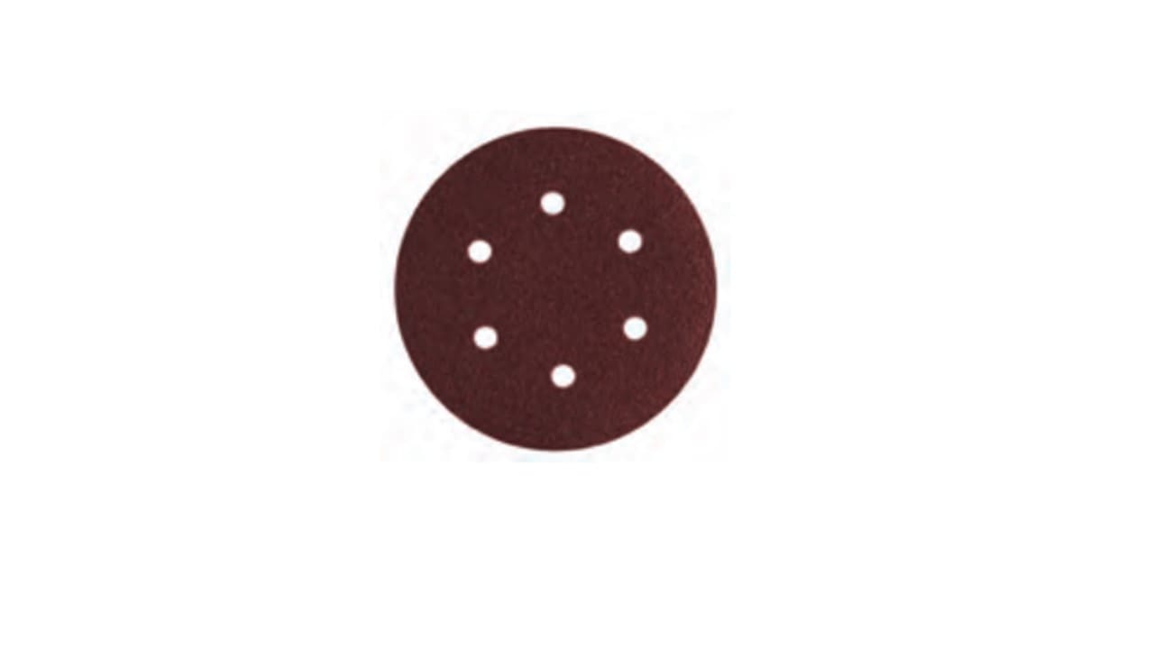 HIKOKI POWER TOOLS - N.10 carte abrasive con velcro per per levigatrici roto-orbitali d.150 mm grana 60 - per legno e metallo -