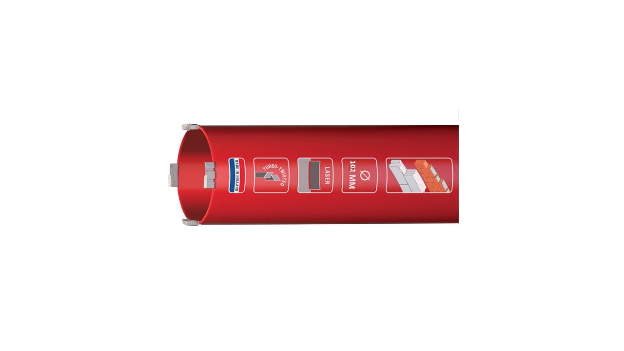 HIKOKI POWER TOOLS - Corona a secco per mattone DUSTEC d.102x150mm x M16