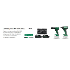 HIKOKI POWER TOOLS - KIT DV18DD + WH18DD + 2xBatterie 18V 2Ah + carica batterie UC18YFSL + 1 Valigette Stackable