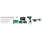 HIKOKI POWER TOOLS - KIT DV18DEW2Z + G1813DAW2Z+ 2xBatterie MVA BSL36A18 + carica batterie UC18YSL3 + 2 Valigette Stackable