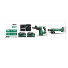 HIKOKI POWER TOOLS - KIT G1813DAW2Z + DH3628DCWRZ + 2xBatterie BSL36A18X + carica batterie UC18YFSL + 2 Valigette Stackable