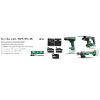 HIKOKI POWER TOOLS - KIT G1813DAW2Z + DH18DPAWPZ + DV18DDW2Z + 3xBatterie 18V 5Ah + carica batterie UC18YFSL + 3 Valigette Stackable