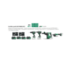 HIKOKI POWER TOOLS - Kit Dv36Dcwrz + Wr18Dhw2Z + Dh3628Dcwrz + G3613Dvew2Z + 4 Batterie Mva Bsl36A18 + 2Xcarica Batterie Uc18Ysl3 + 4 Valigette Stackable + Valigia Porta Utensili Trasportabile + Felpa Tecnica - 4 Valigette + 1 Trolley - Valigetta Stackable