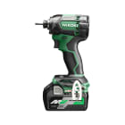 HIKOKI POWER TOOLS - Avvitatore a Impulsi 18V, 210Nm, Brushless, attacco quadro 1/4",Triple Hammer, IP56, 2 x MVA, Caricabatterie UC18YSL3, Valigetta Stackable.