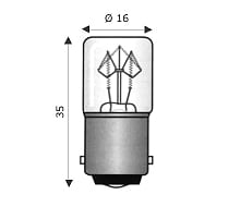 WIMEX - BA15D 16X35 30V 3W