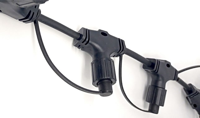 WIMEX - CAVO 20 INNESTI NERO IP44 2M