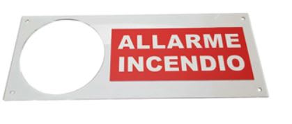 STS ELETTRONICA - CARTELLO DA PARETE' ALLARME INCENDIO' IN