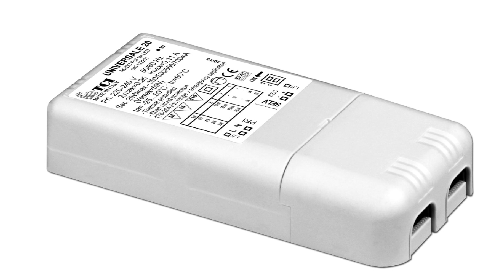 T.C.I. TELECOMUNICAZIONI - UNIVERSALE 20 ALIMENTATORE LED 122201
