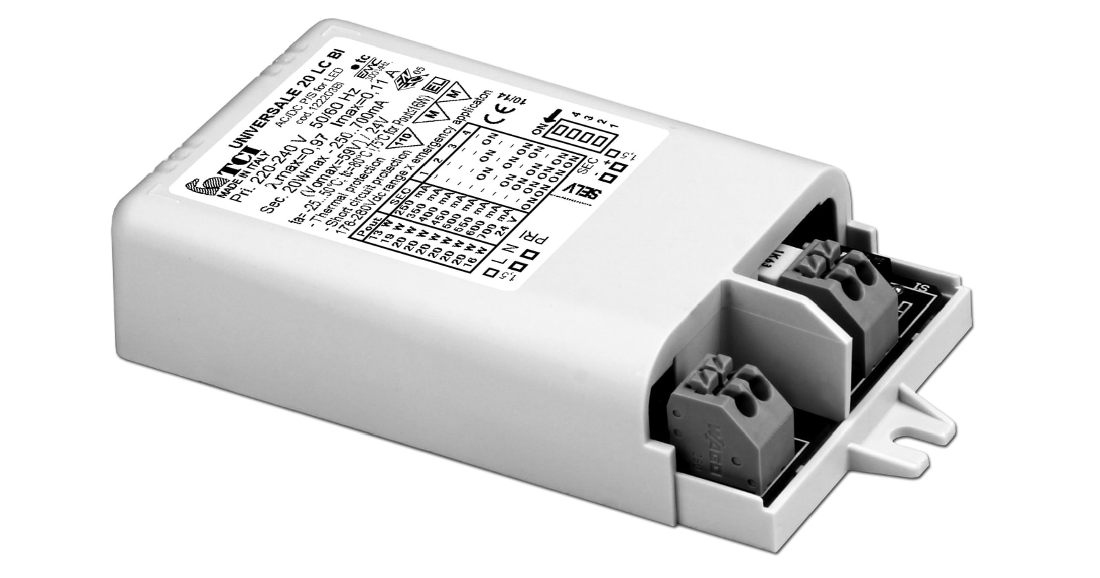 TCI - UNIVERSALE 20 LC BI ALIMENTATORE LED