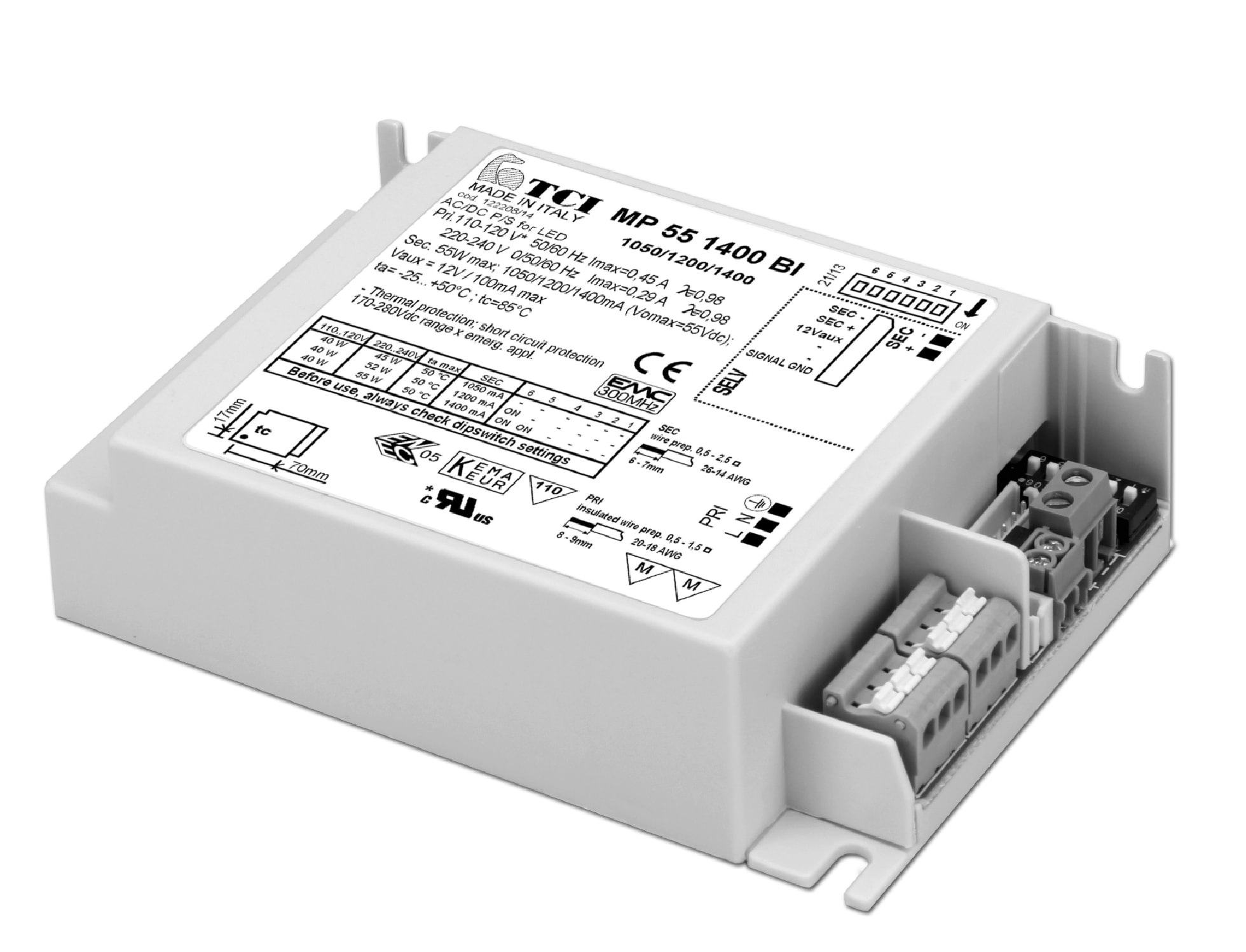 T.C.I. TELECOMUNICAZIONI - MP 55 HC BI ALIMENTATORE LED 122208