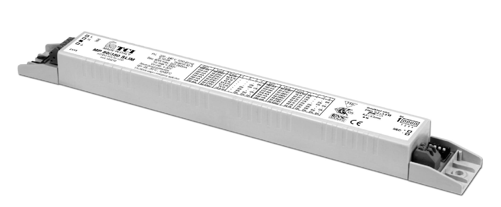 T.C.I. TELECOMUNICAZIONI - MP 80/350 SLIM ALIMENTATORE LED 122212