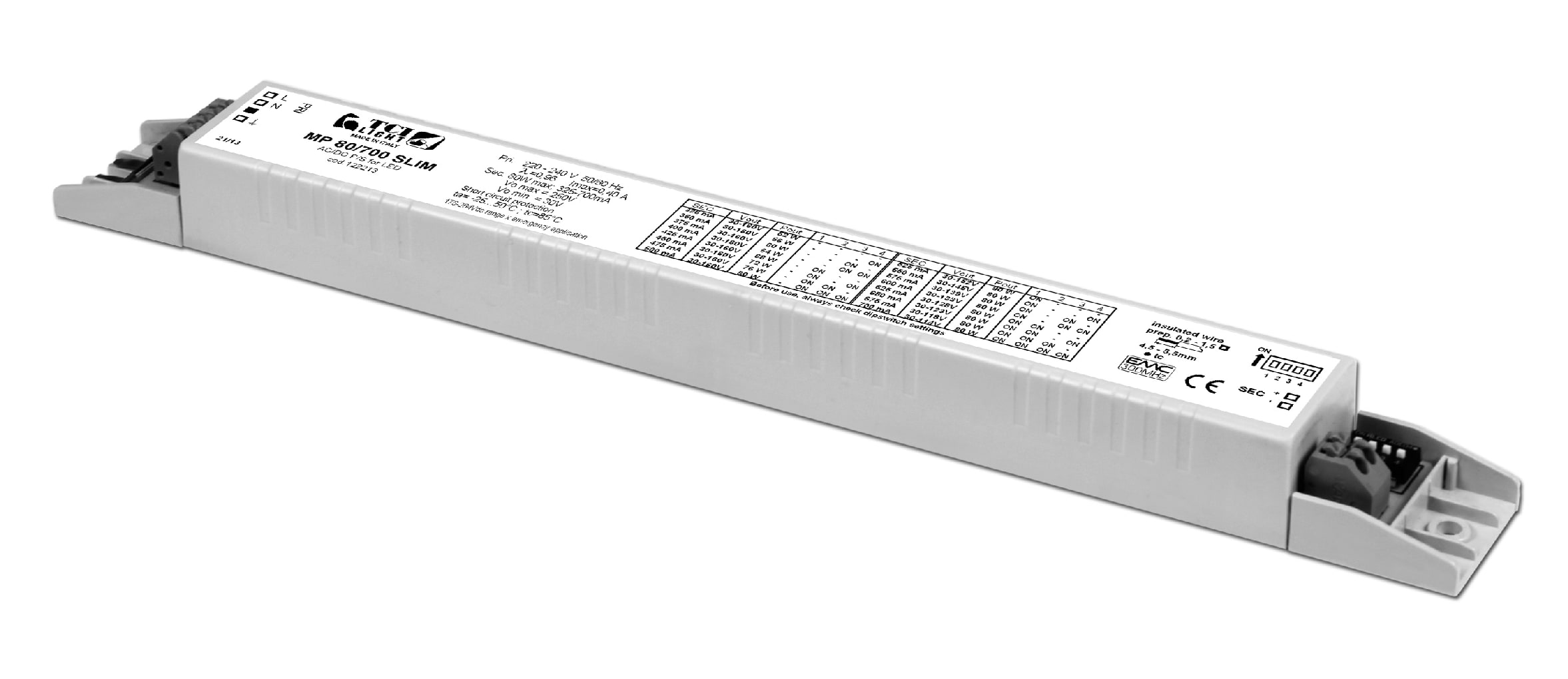 T.C.I. TELECOMUNICAZIONI - MP 80/700 SLIM ALIMENTATORE LED 122213