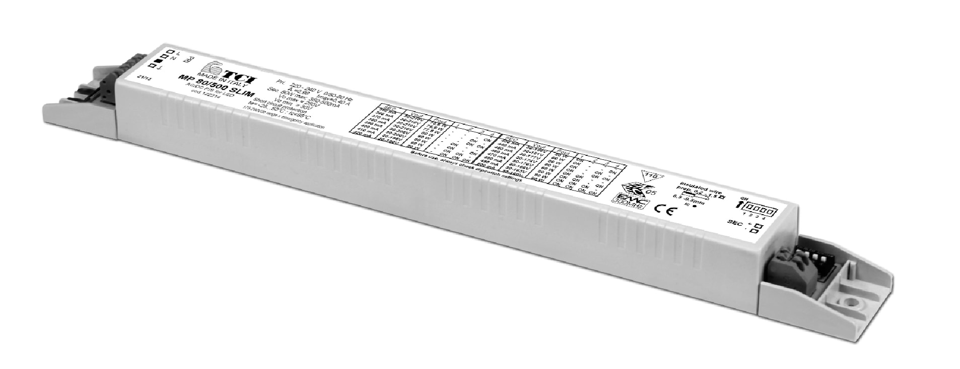 T.C.I. TELECOMUNICAZIONI - MP 80/500 SLIM ALIMENTATORE ELETTRONICO 122214I