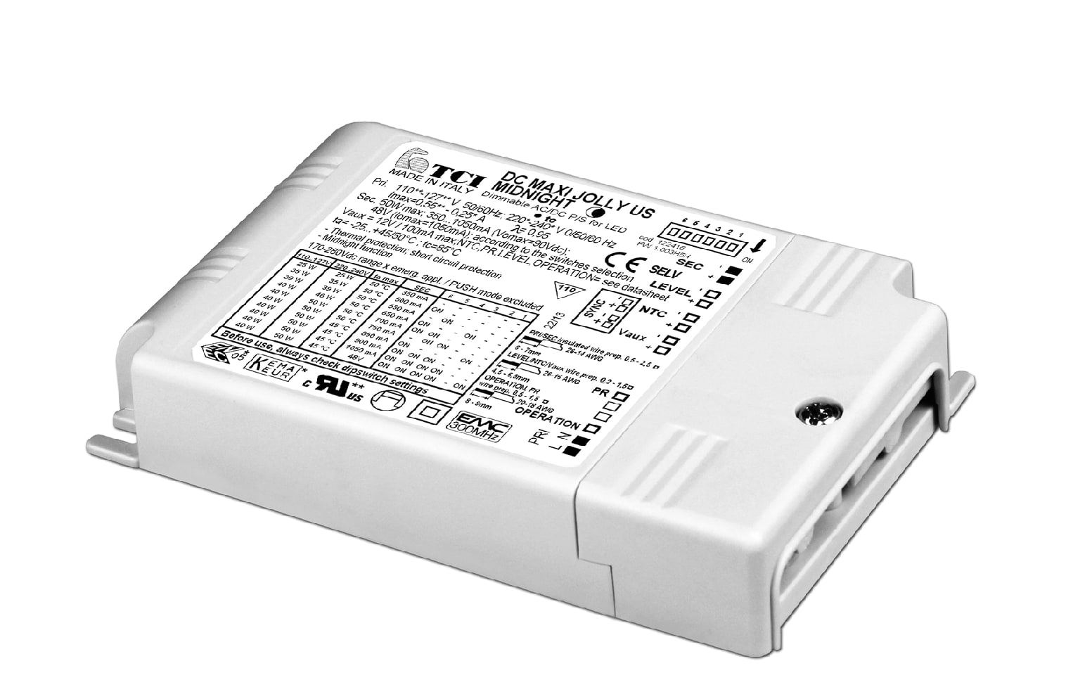 T.C.I. TELECOMUNICAZIONI - DC MAXI JOLLY US MIDNIGHT ALIM LED 122416