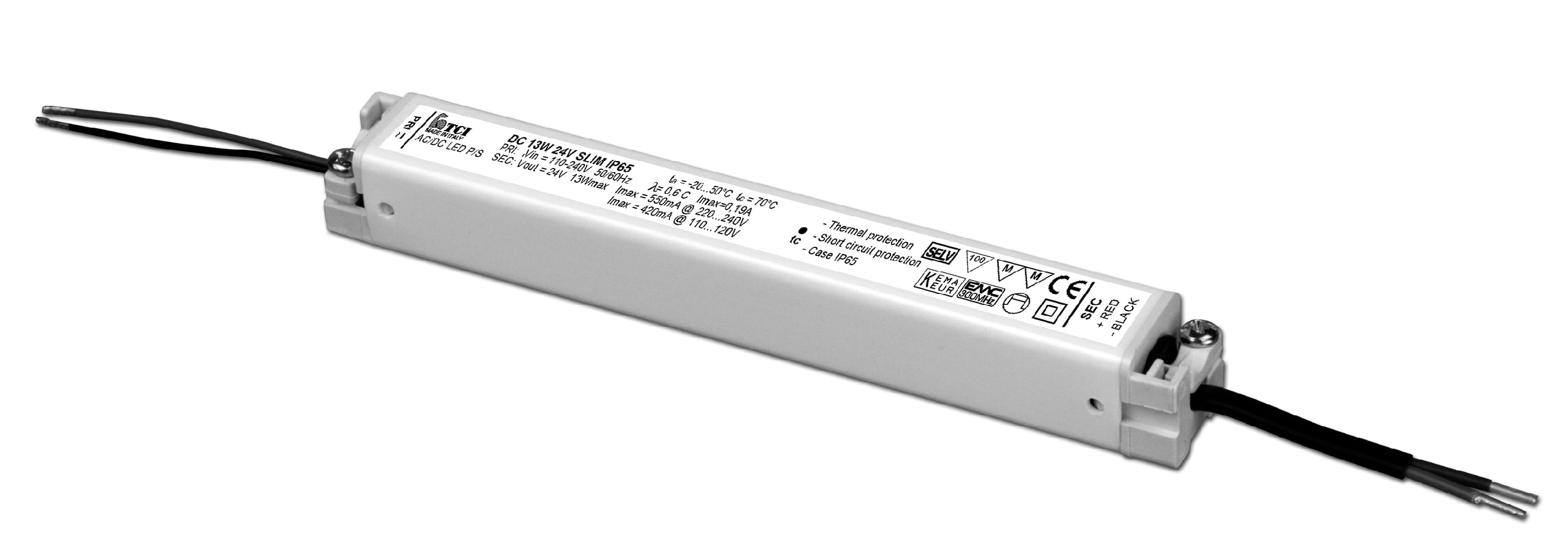 T.C.I. TELECOMUNICAZIONI - DC 13W 12V SLIM/U IP ALIM. ELETT. 122444IP