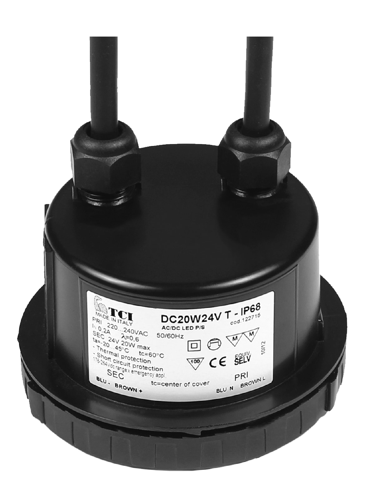 T.C.I. TELECOMUNICAZIONI - DC 10W 350MA TU IP68 ALIMENTATORE LED 122713RES