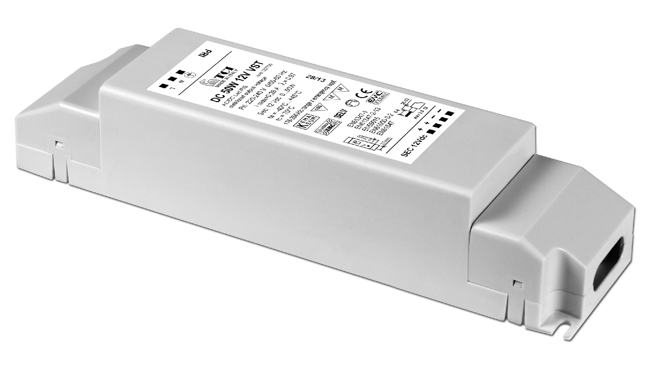 T.C.I. TELECOMUNICAZIONI - DC 70W 12V VST ALIMENTATORE LED 122758