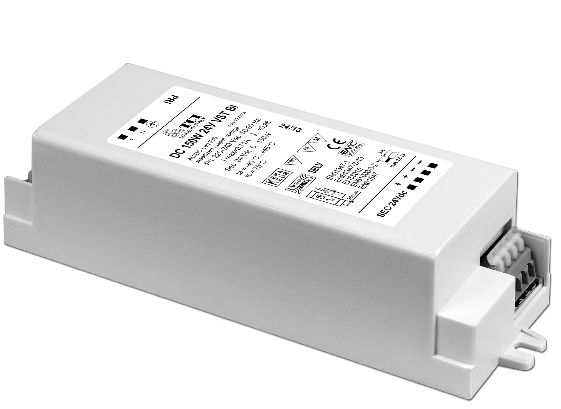 T.C.I. TELECOMUNICAZIONI - DC 150W 24V VST BI ALIMENTATORE LED 122774