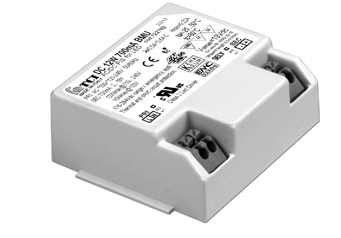 T.C.I. TELECOMUNICAZIONI - DC 12W 700MA BMU ALIMENTATORE LED 122792