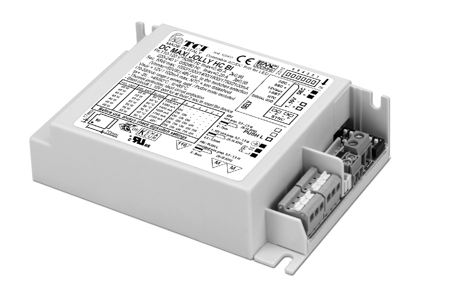 T.C.I. TELECOMUNICAZIONI - DC MAXI JOLLY HC BI ALIMENTATORE LED 123415