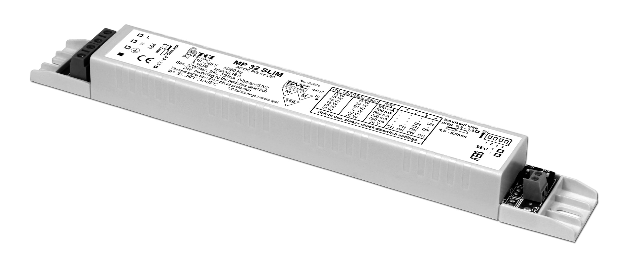 T.C.I. TELECOMUNICAZIONI - MP 32 SLIM ALIMENTATORE LED
