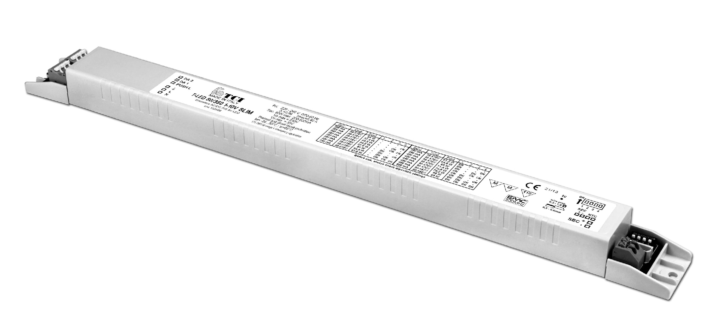 T.C.I. TELECOMUNICAZIONI - T-LED 80/350 1-10V SLIM ALIMENTATORE LED 127080