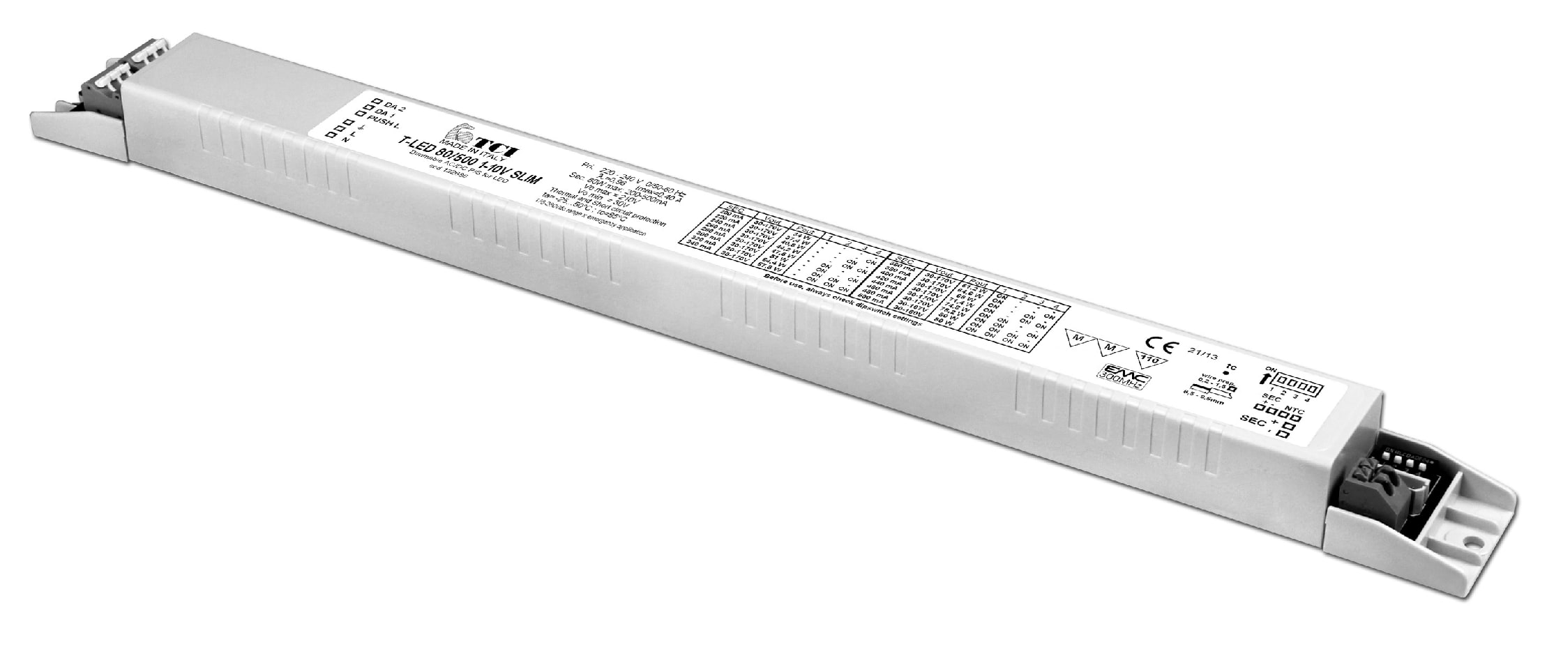 T.C.I. TELECOMUNICAZIONI - T-LED 80/500 1-10V SLIM ALIMENTATORE LED 127081