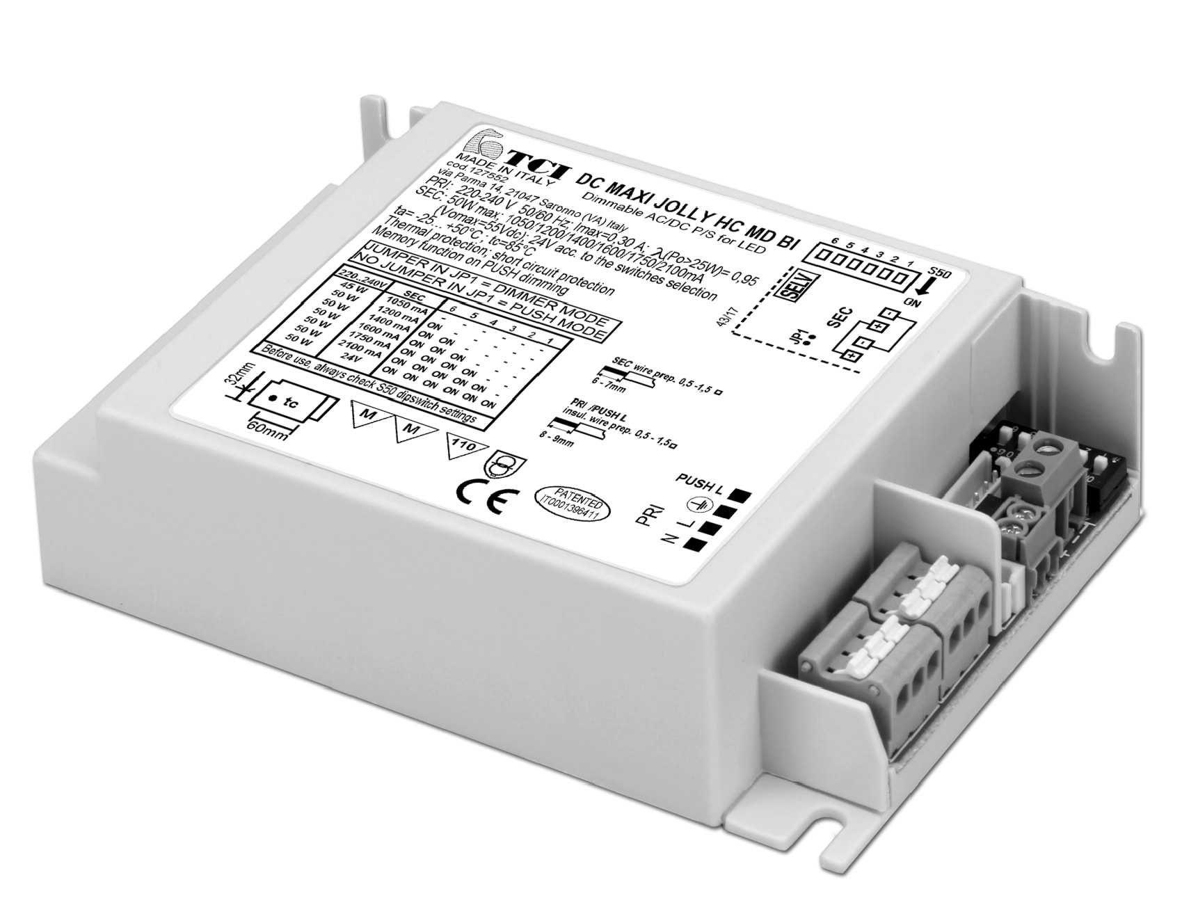 T.C.I. TELECOMUNICAZIONI - DC MAXI JOLLY HC MD BI ALIMENTATORE LED 127552