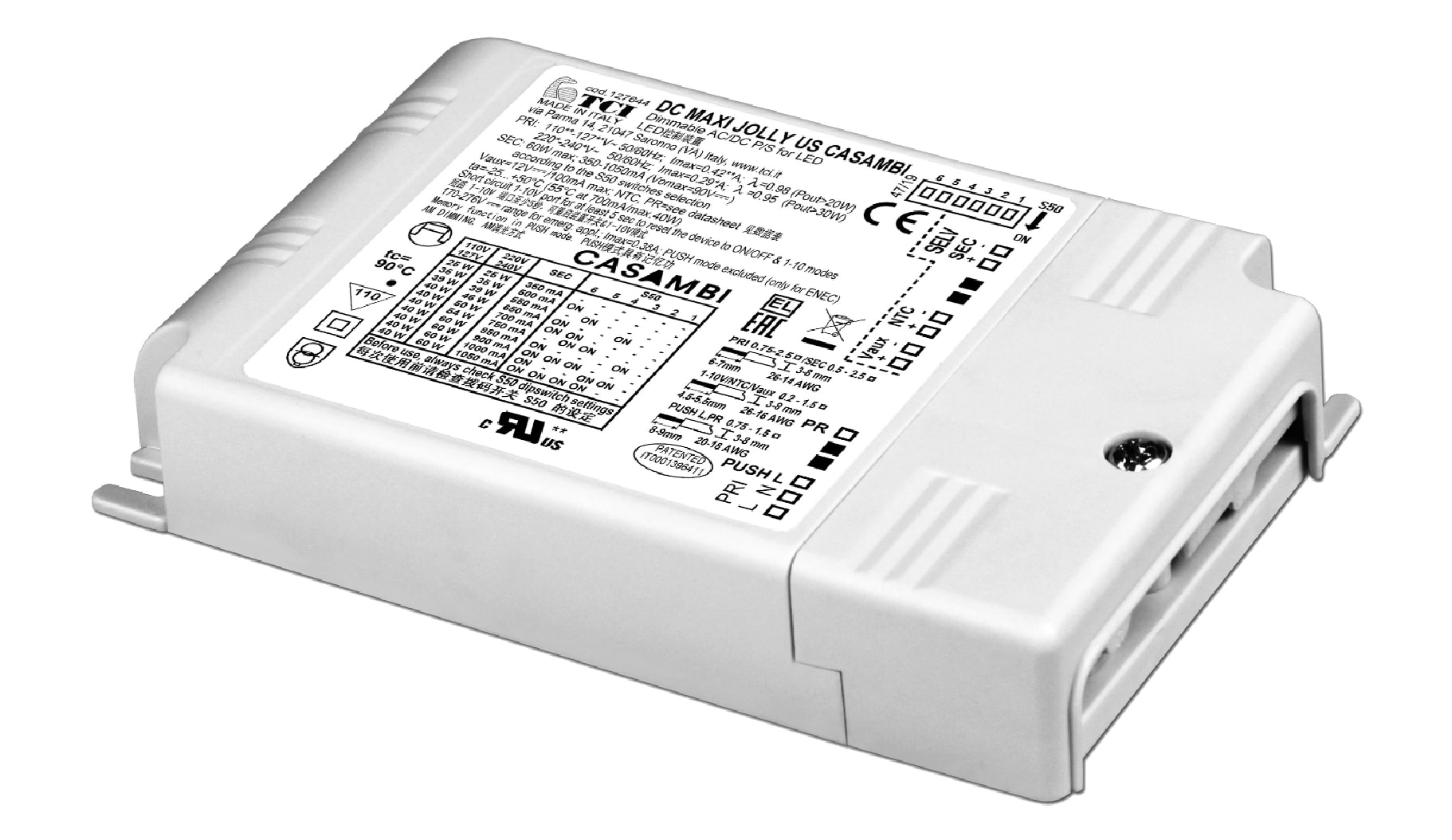 T.C.I. TELECOMUNICAZIONI - DC MAXI JOLLY US CASAMBI ALIM. ELETT. 127644