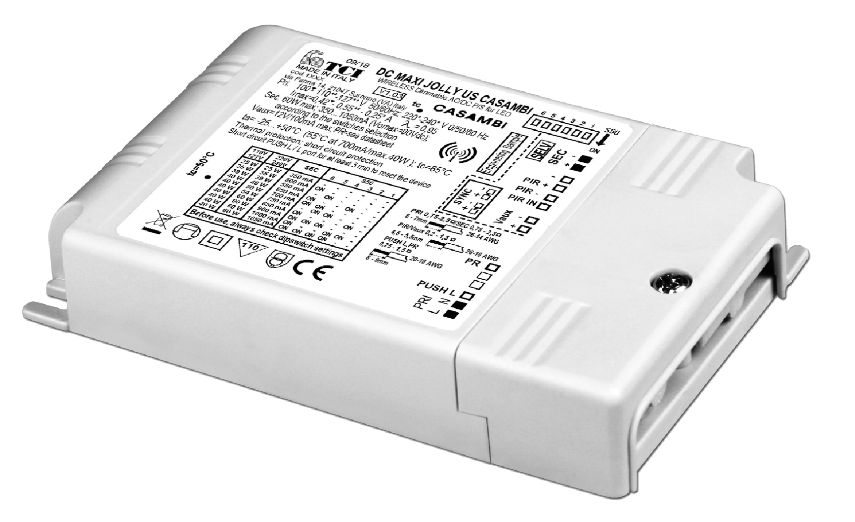 T.C.I. TELECOMUNICAZIONI - DC MAXI JOLLY SV CASAMBI ALIM. ELETT.