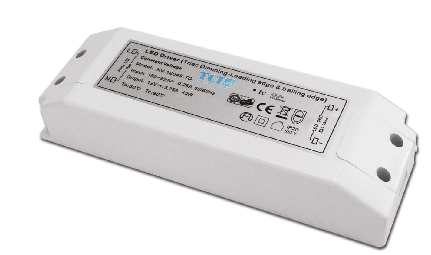 T.C.I. TELECOMUNICAZIONI - DC 45W 12V VPS MD ALIMENTATORE LED 127912