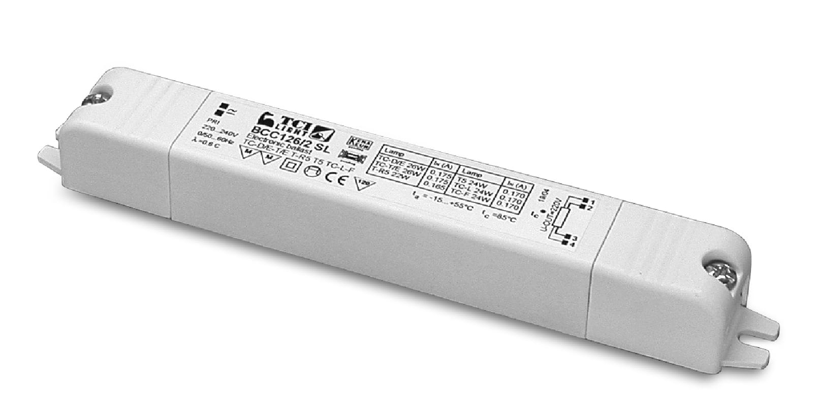 T.C.I. TELECOMUNICAZIONI - BCC 126/2 SL BALLAST ELETTRONICO 137944/26H