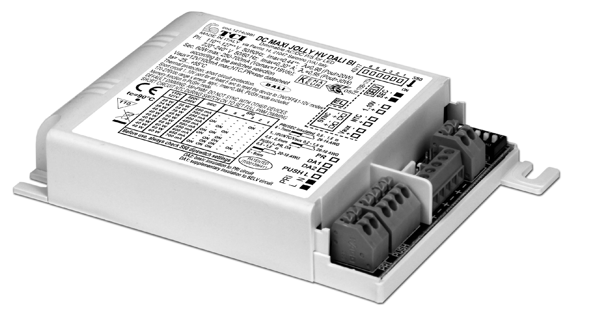 T.C.I. TELECOMUNICAZIONI - DC MAXI JOLLY HV DALI BI ALIM LED 151409BI