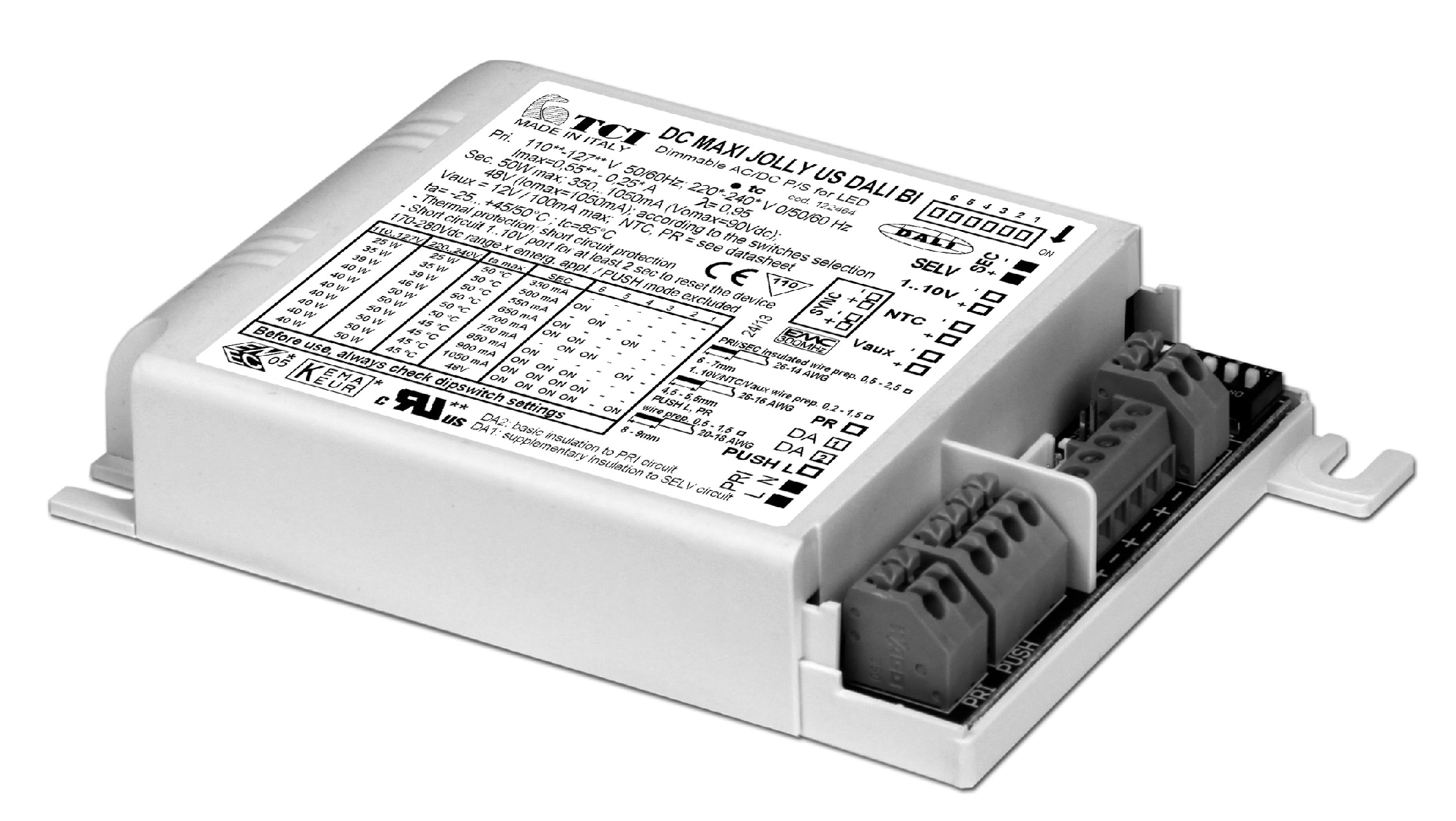 T.C.I. TELECOMUNICAZIONI - DC MAXI JOLLY US DALI BI ALIMENTATORE LE