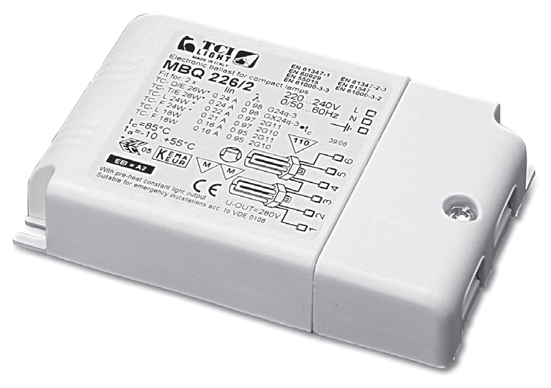 TCI - MBQ 213/2 BALLAST ELETTRONICO
