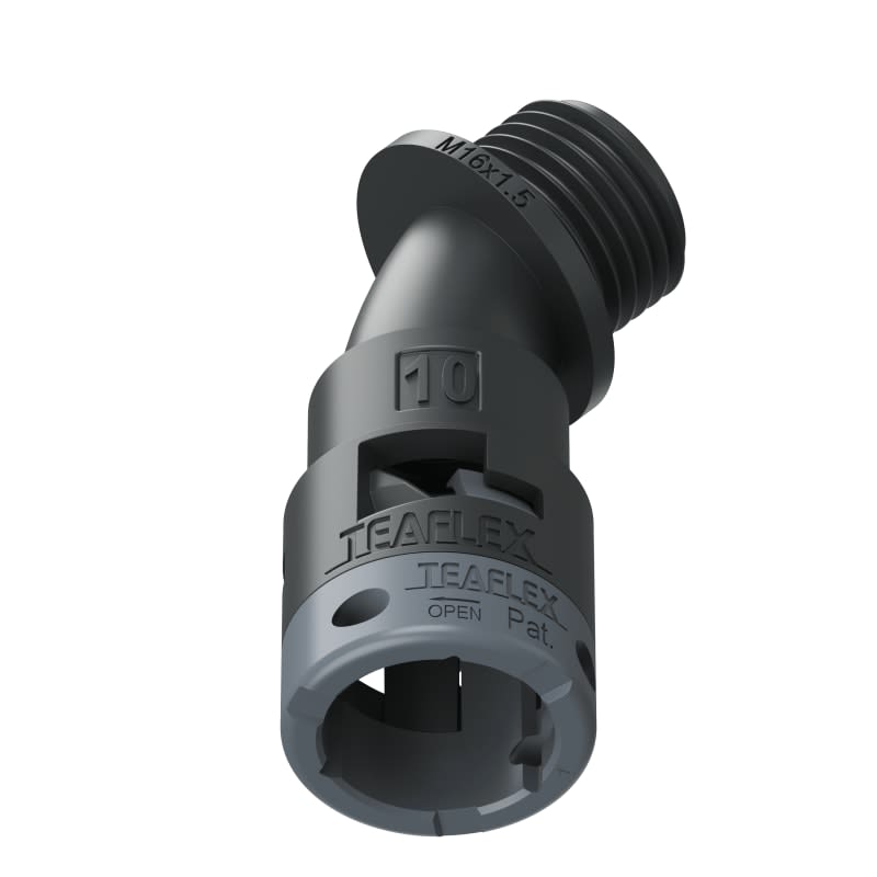 TEAFLEX - CURVA 45 IP66 BF10 M16  NERO