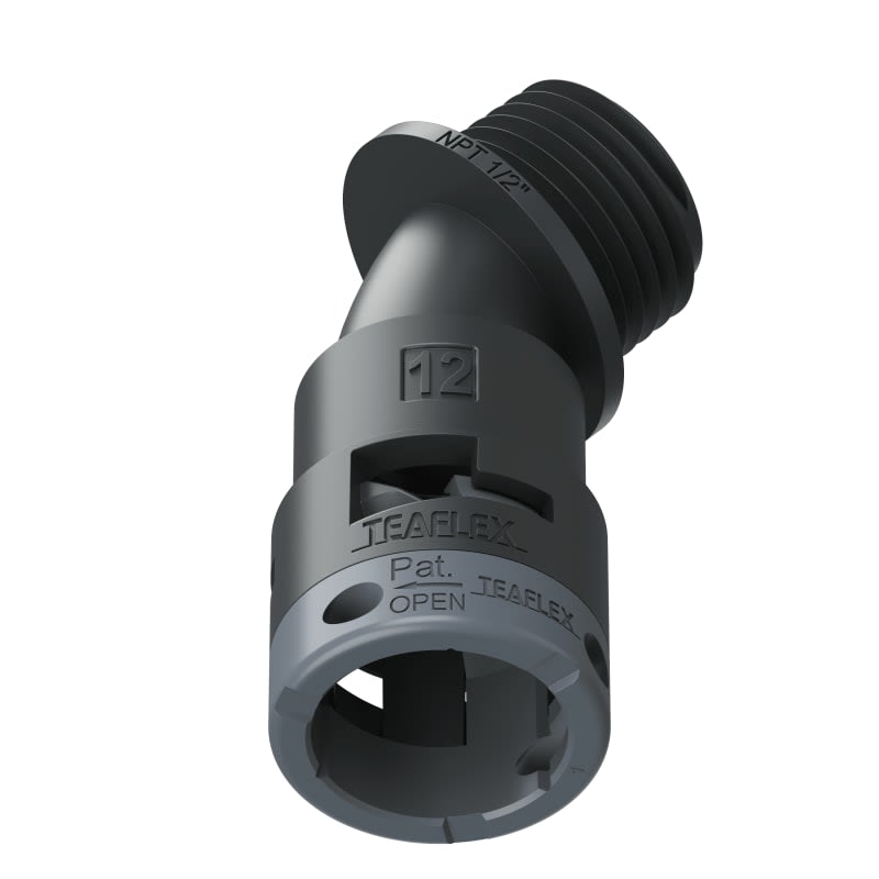 TEAFLEX - CURVA 45  IP66 12NPT 1/2  NERO