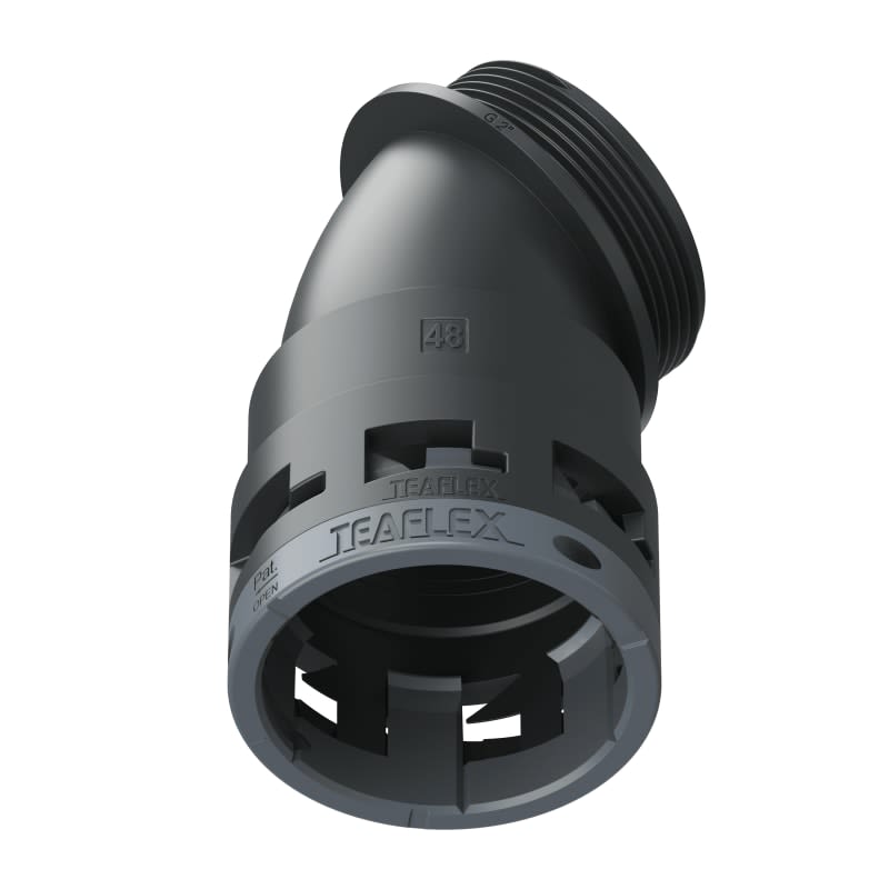TEAFLEX - CURVA 45  IP66 BF48 2     NERO